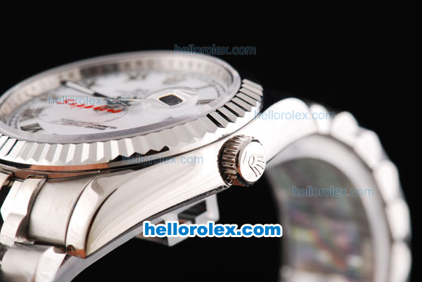 Rolex Datejust Automatic Movement White Dial with Silver Roman Markers and SS Strap - Click Image to Close